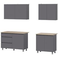 Mio Tesoro Денвер 2.0м (графит серый/дуб сонома) Image #5