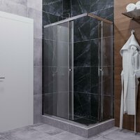 Душевой уголок Triton Вента Хром А1 100х80 без поддона (прозрачное стекло) - Превью изображения №7 — Интернет-Магазин TECNO.BY