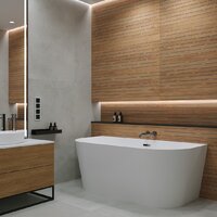 Ванна Wellsee Excellence Pro 140x70 28760104R (пристенная ванна белый глянец, экран, ножки, сифон-автомат золото) - Превью изображения №8 — Интернет-Магазин TECNO.BY