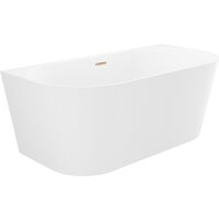 Ванна Wellsee Excellence Pro 140x70 28760104R (пристенная ванна белый глянец, экран, ножки, сифон-автомат золото) - Превью изображения №2 — Интернет-Магазин TECNO.BY