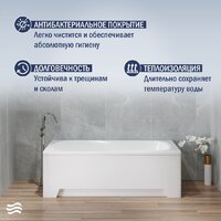 Ванна Lauter Sophia 150 21205150 (с ножками и сифоном 21Y11021 матовый черный) - Превью изображения №6 — Интернет-Магазин TECNO.BY