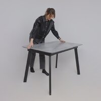 Lepremo AV 1209 HPL+МДФ раздвижной 1200-1600x800 (мрамор марквина синий/черный) Image #27