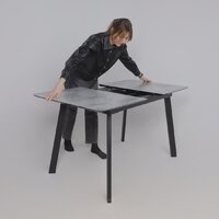 Lepremo AV 1209 HPL+МДФ раздвижной 1200-1600x800 (мрамор марквина синий/черный) Image #26