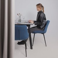 Lepremo AV 1209 HPL+МДФ раздвижной 1200-1600x800 (мрамор марквина синий/черный) Image #2