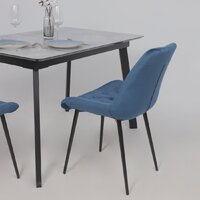 Lepremo AV 1209 HPL+МДФ раздвижной 1200-1600x800 (мрамор марквина синий/черный) Image #5