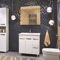 Vigo Шкаф с зеркалом навесной Plaza 800 со светильником Image #5