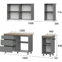 Mio Tesoro Денвер 1.6м (графит серый/дуб сонома) Image #9