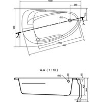 Cersanit Joanna New 150x95 L (с ножками) Image #3