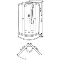 Водный мир Комфорт ВМ-881 Е 100x100 (черный/тонированное стекло) Image #2