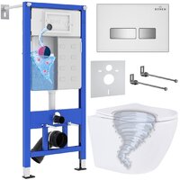 Roxen Antares Tornado в комплекте с инсталляцией StounFix Dual Fresh 6 в 1 968395 (кнопка: белый глянцевый)