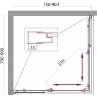 BelBagno UNIQUE-A-2-75/90-P-Cr (рифленое стекло) Image #5