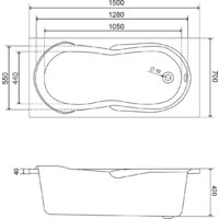 Lauter Celeste 150x70 21060050 (с ножками и сифоном 21Y11021 матовый черный) Image #18