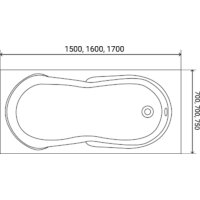Lauter Celeste 150x70 21060050 (с ножками и сифоном 21Y11021 матовый черный) Image #17