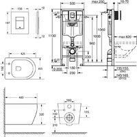 Унитаз подвесной Lauter Sulzdorf + GROHE Solido 38811KF0 (черный с микролифтом) - Превью изображения №19 — Интернет-Магазин TECNO.BY