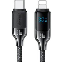 Usams SJ741 USB Type-С - Lightning (1.2 м, черный)