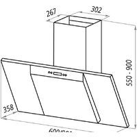 MAUNFELD Gloria 90 (нержавеющая сталь/прозрачное стекло) Image #2