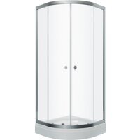 Saniteco SNT-803 90х90 с поддоном (хром/прозрачное стекло)