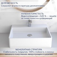 Умывальник Lauter Silenta 21S551PW (Pure White) - Превью изображения №2 — Интернет-Магазин TECNO.BY