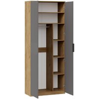 Трия Хилтон комбинированный с 2 дверьми исп.2 (дуб крафт золотой/графит матовый) Image #2