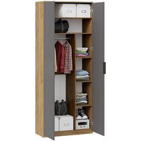 Трия Хилтон комбинированный с 2 дверьми исп.2 (дуб крафт золотой/графит матовый) Image #3