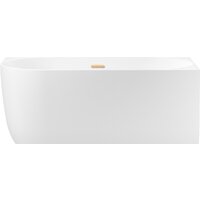Wellsee Belle Spa 150x75 235702004 (пристенная ванна (правая) белый глянец, экран, каркас, сифон-автомат золото) Image #1