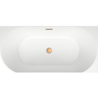 Wellsee Belle Spa 150x75 235702004 (пристенная ванна (правая) белый глянец, экран, каркас, сифон-автомат золото) Image #4