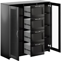 Mio Tesoro Сириус 2 двери со стеклом и 4 ящика 117x123 2.02.03.400.5 (дуб венге) Image #2