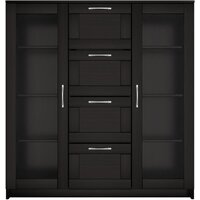 Mio Tesoro Сириус 2 двери со стеклом и 4 ящика 117x123 2.02.03.400.5 (дуб венге) Image #3