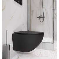 Унитаз подвесной Lauter Sulzdorf + Breez 21GN7072BM (черный с микролифтом) - Превью изображения №20 — Интернет-Магазин TECNO.BY