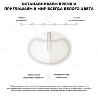 Wellsee Coquillage 232802000 (отдельностоящий, с отверстием под смеситель, цвет матовый белый) Image #6