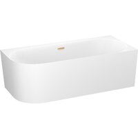 Wellsee Collaro 180x80 28910604R (пристенная ванна (правая) белый глянец, экран, ножки, сифон-автомат золото) Image #2