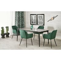 Halmar Charles раскладной 180-260/90/76 (серый мрамор/черный) Image #2