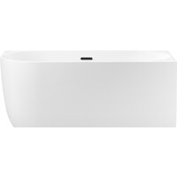 Wellsee Belle Spa 150x75 235702003 (пристенная ванна (правая) белый глянец, экран, каркас, сифон-автомат матовый черный) Image #1