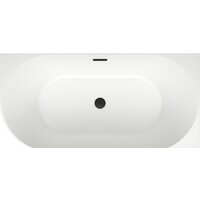 Wellsee Belle Spa 150x75 235702003 (пристенная ванна (правая) белый глянец, экран, каркас, сифон-автомат матовый черный) Image #4