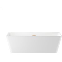 Wellsee Graceful Pro 168x80 230903004 (отдельностоящая ванна белый глянец, экран, ножки, сифон-автомат золото)