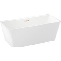 Wellsee Graceful Pro 168x80 230903004 (отдельностоящая ванна белый глянец, экран, ножки, сифон-автомат золото) Image #2