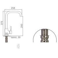 БелЭворс Mila L + смеситель W74004-9 + дозатор L405-1 (серый/сатин) Image #12
