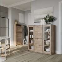 Mio Tesoro Сириус 2 двери со стеклом и 4 ящика 117x123 2.02.03.400.3 (дуб сонома) Image #5