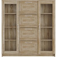 Mio Tesoro Сириус 2 двери со стеклом и 4 ящика 117x123 2.02.03.400.3 (дуб сонома) Image #3