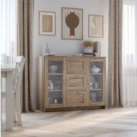 Mio Tesoro Сириус 2 двери со стеклом и 4 ящика 117x123 2.02.03.400.3 (дуб сонома) Image #4