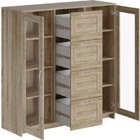 Mio Tesoro Сириус 2 двери со стеклом и 4 ящика 117x123 2.02.03.400.3 (дуб сонома) Image #2