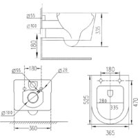 Roxen Porto 530155-01 Rimless Soft Close Image #12