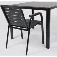 Садовый стол AksHome Sicily 90x90x73 (сталь-черная/черный) - Превью изображения №5 — Интернет-Магазин TECNO.BY