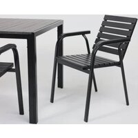Садовый стол AksHome Sicily 90x90x73 (сталь-черная/черный) - Превью изображения №4 — Интернет-Магазин TECNO.BY