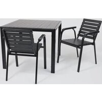 Садовый стол AksHome Sicily 90x90x73 (сталь-черная/черный) - Превью изображения №13 — Интернет-Магазин TECNO.BY