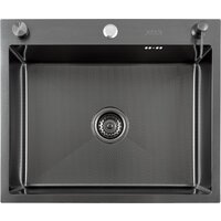 Кухонная мойка Futur FK 6050 Eco Embossing Pop-up Mixer plus (Black Nano) - Превью изображения №6 — Интернет-Магазин TECNO.BY