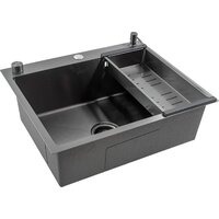 Кухонная мойка Futur FK 6050 Eco Embossing Pop-up Mixer plus (Black Nano) - Превью изображения №4 — Интернет-Магазин TECNO.BY