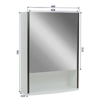 Doratiz Шкаф с зеркалом Doratiz Астра 50 R 2711.032 (белый/венге) Image #12