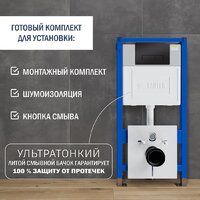 Lauter Sulzdorf + 21901001 (белый с микролифтом и кнопкой смыва 219704HD черный) Image #8
