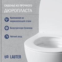 Lauter Sulzdorf + 21901001 (белый с микролифтом и кнопкой смыва 219704HD черный) Image #3